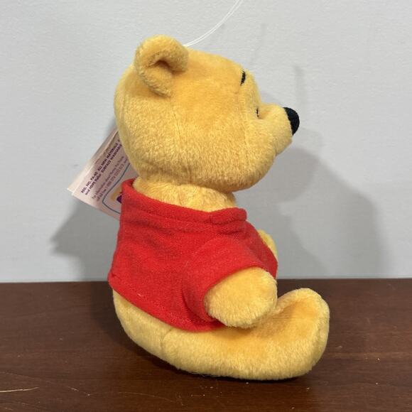 Disney Winnie the Pooh Bean Bag Friend Plush Red Shirt 6" Mattel Tags - Picture 5 of 7